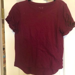 Garnet bell cap sleeve shirt